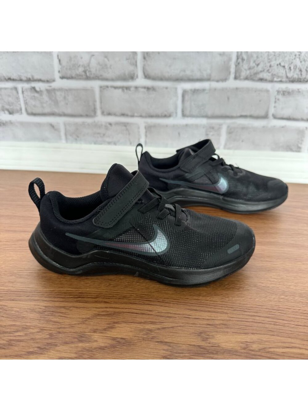 ❤️NIKE DOWNSHIFTER 12 Little Kids shoes Sz 13C Black Athletic Sneaker DM4193-002